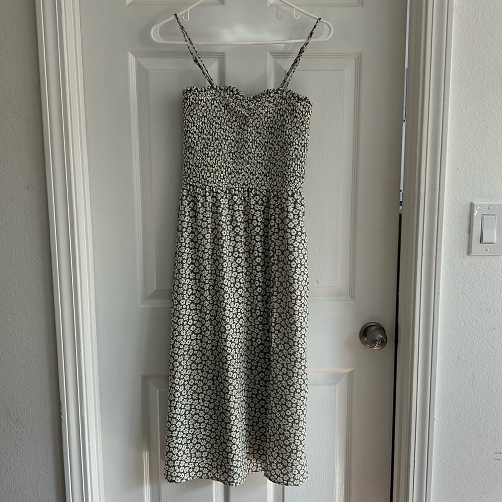 Row A green floral summer dress
